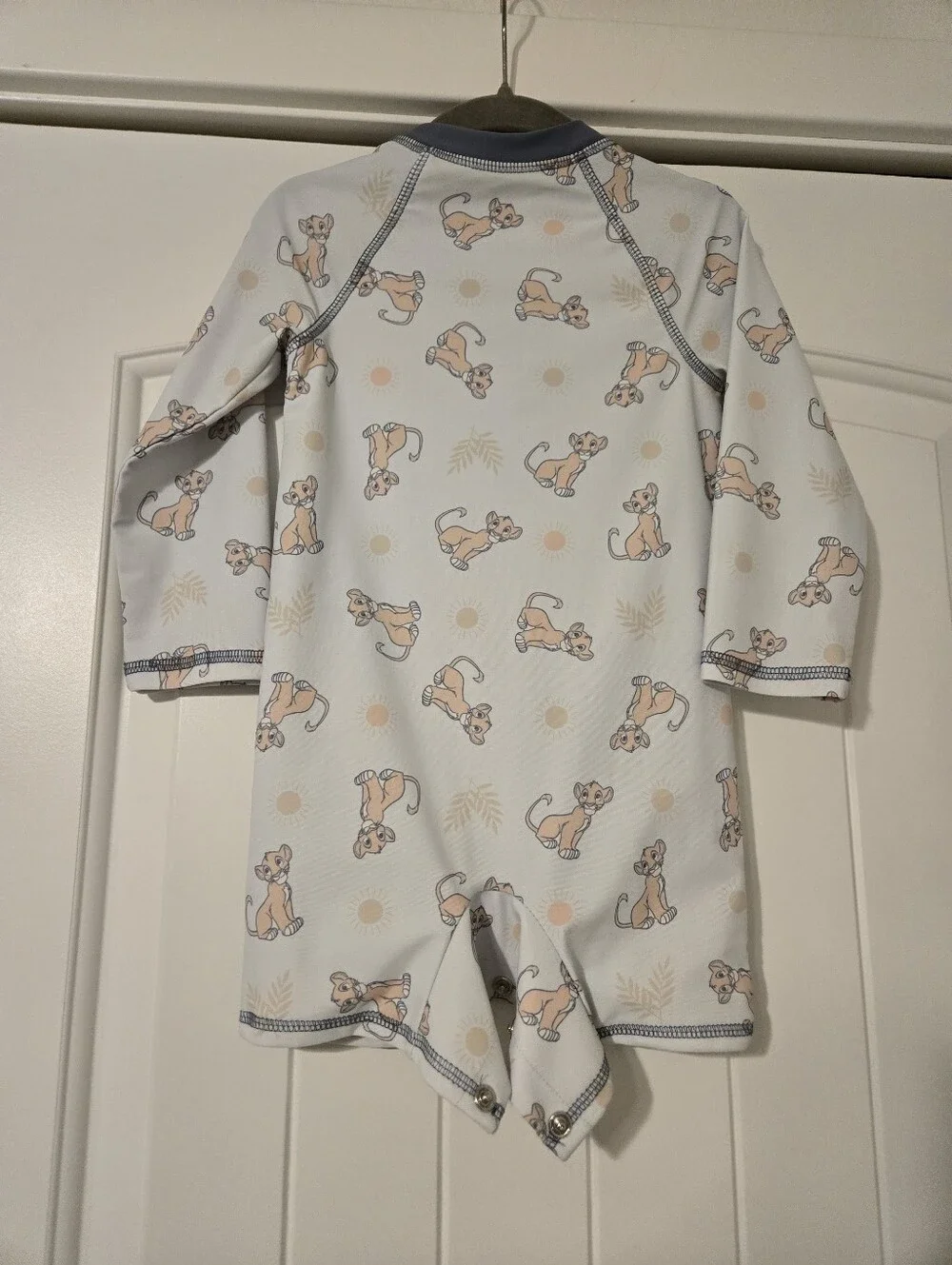 Disney Light Blue Lion Print One-Piece Rashguard